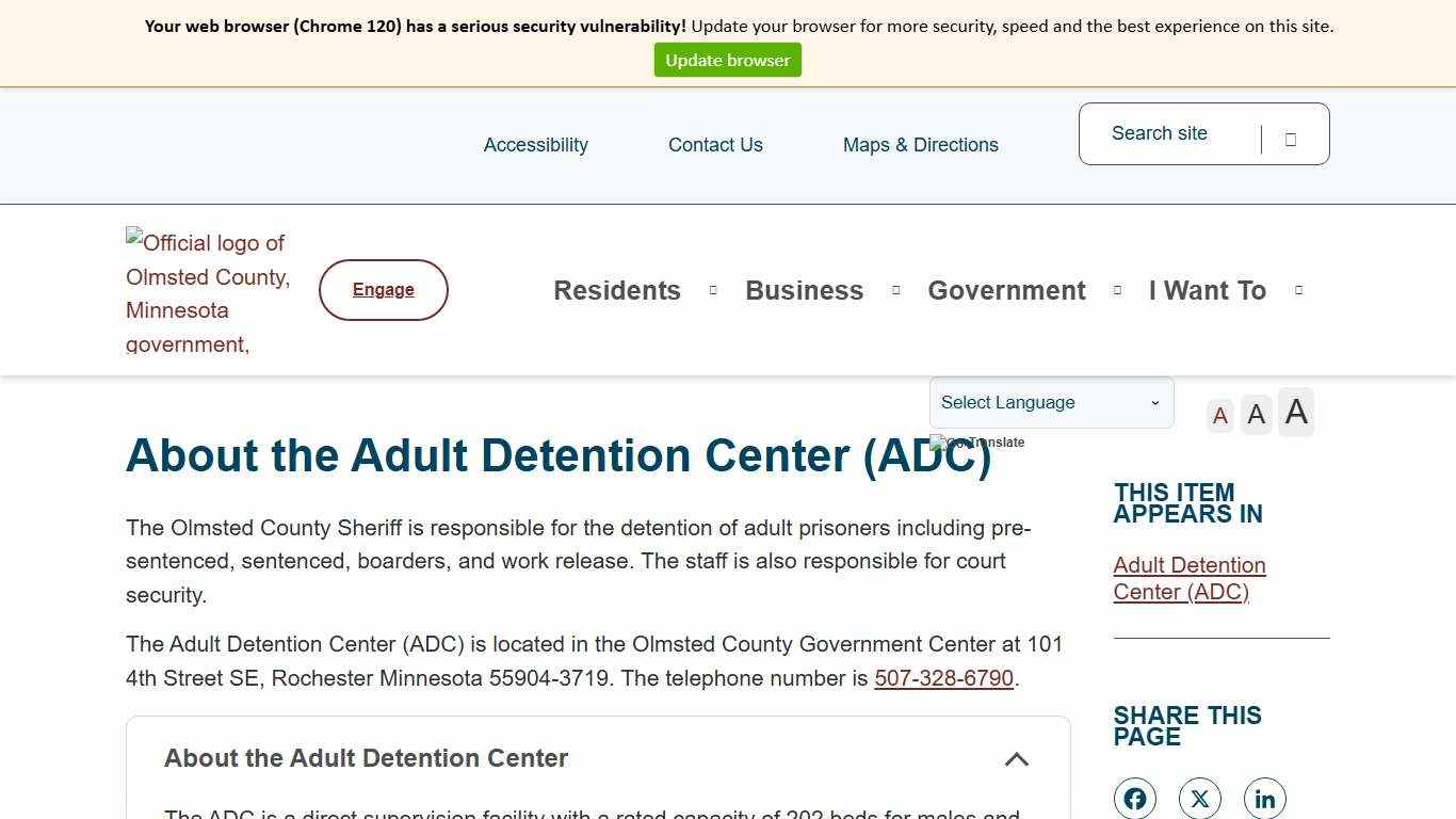 About the Adult Detention Center (ADC) | Olmsted County, MN